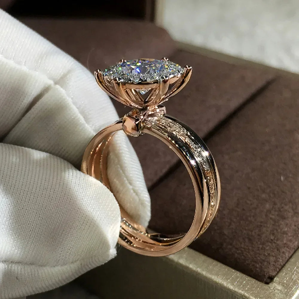 π3 Carat Super Sparkling zircon Ring