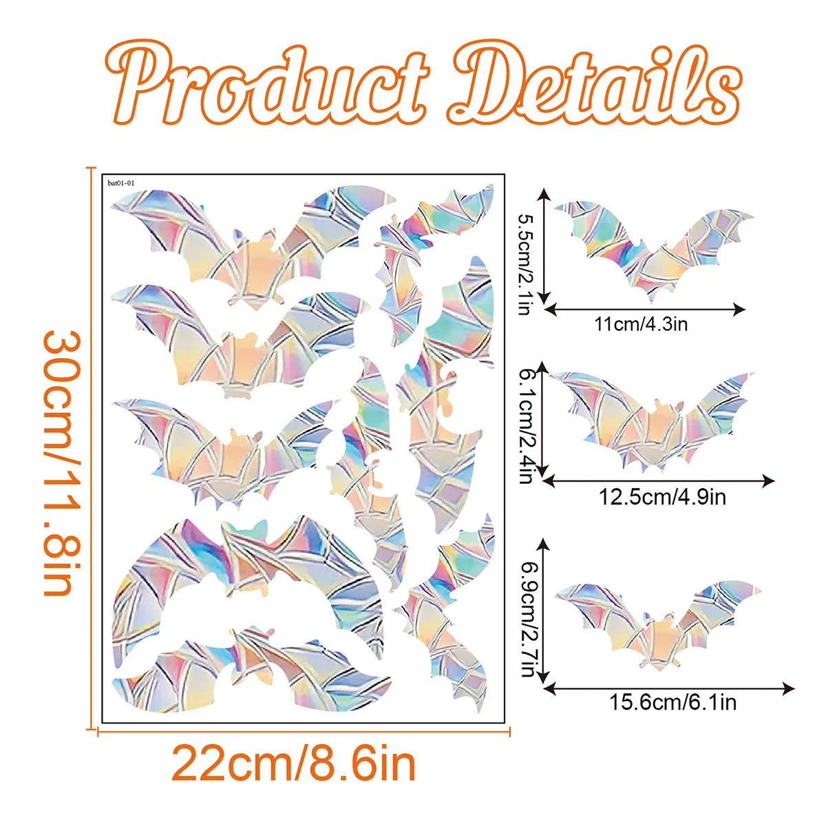 Reusable Rainbow Reflector Window Clings