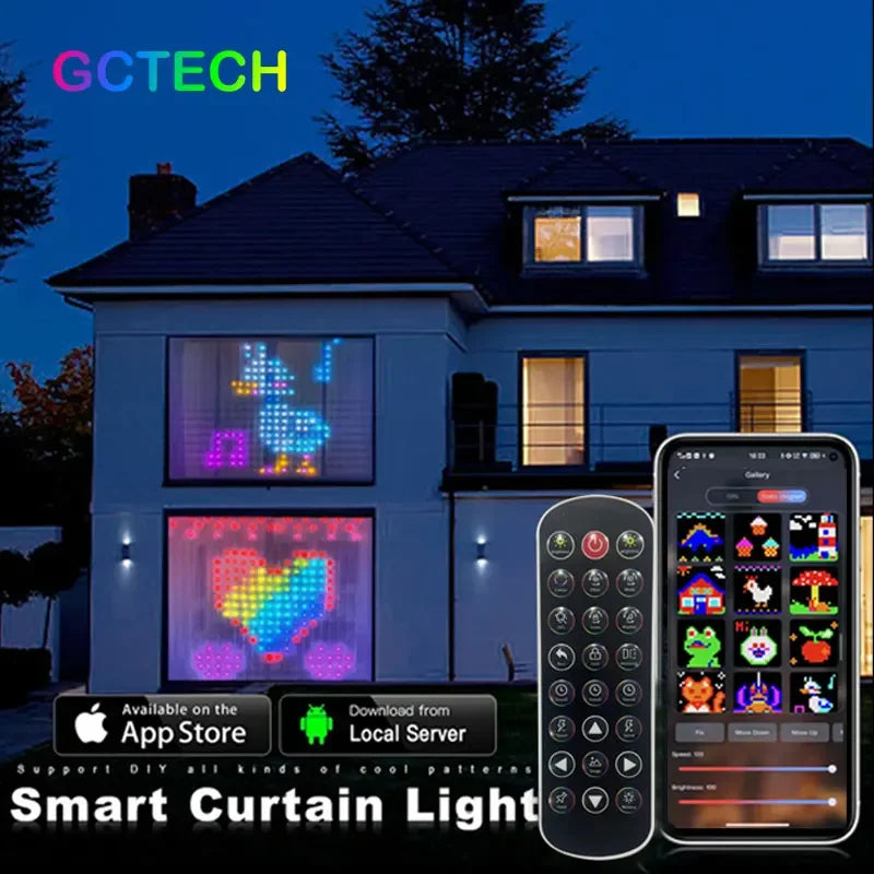 Color Waves LED Curtain Sync Lights