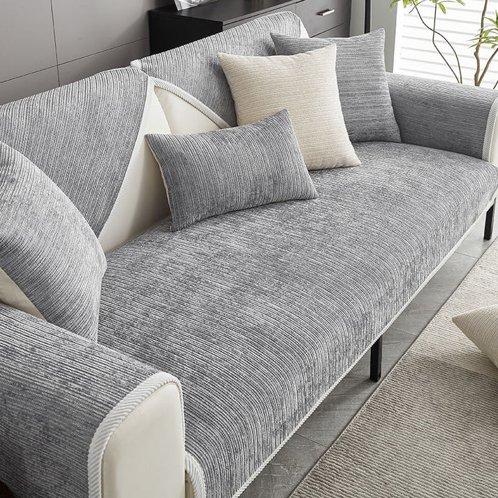 Herringbone Chenille Fabric Waterproof & Antifouling Couch Cover