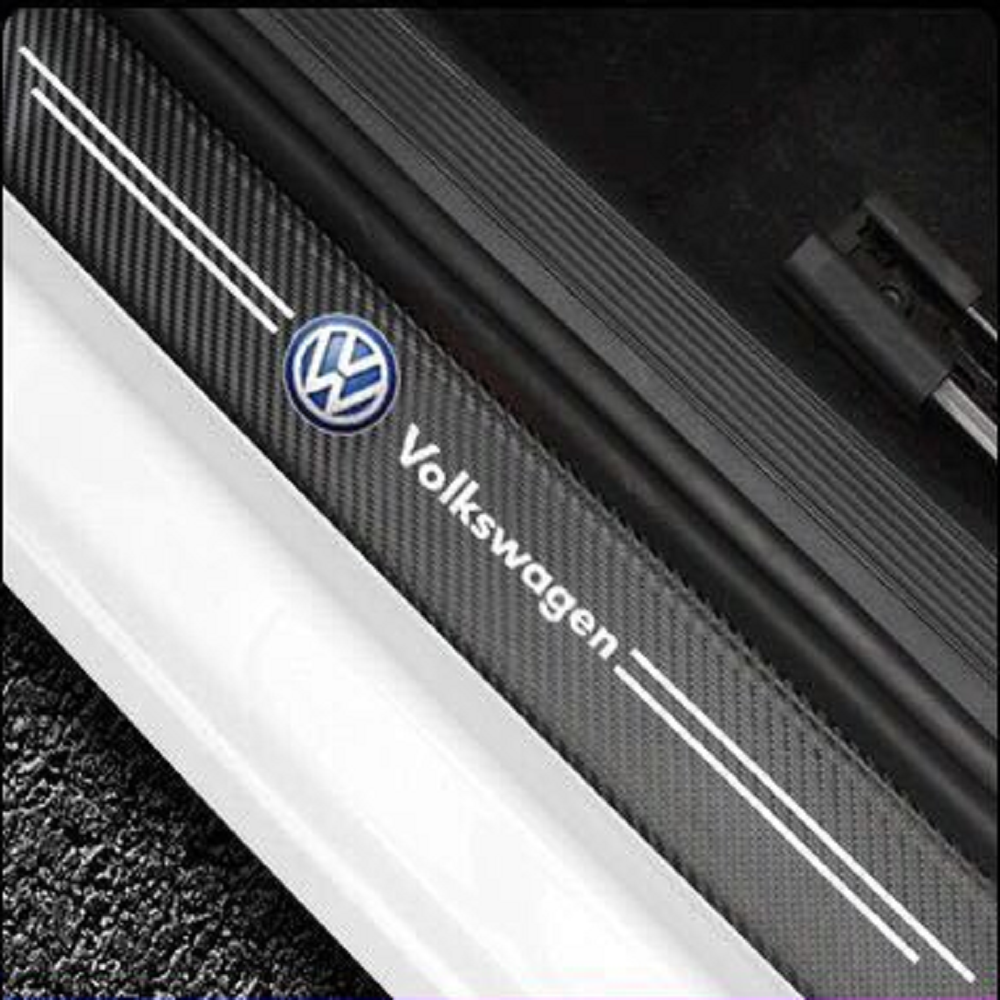 Carbon fibre car door sill sticker