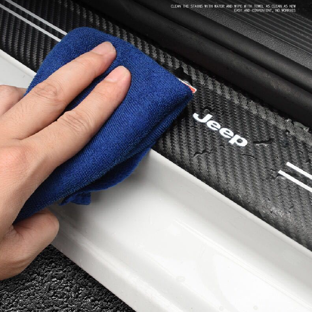 Carbon fibre car door sill sticker