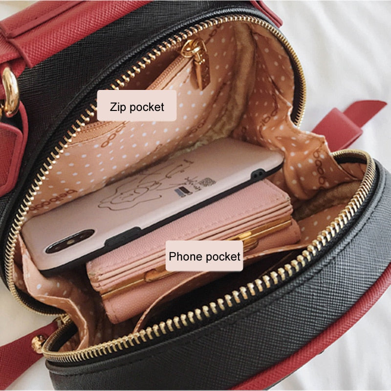 Women's Embroidery Cat Shoulder Bag - High Quality PU Leather Bag