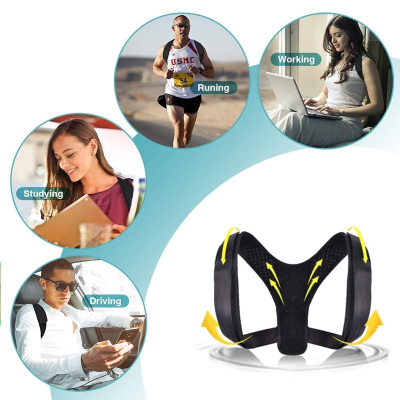 Posture Adjustable Corrector Therapy Back Brace for (unisex)