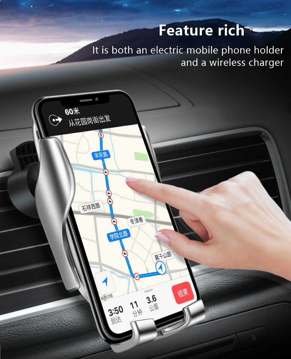Car Logo Customized Mobile Phone Holder For Wireless Charging In The Car