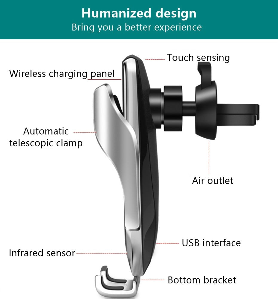 Car Logo Customized Mobile Phone Holder For Wireless Charging In The Car