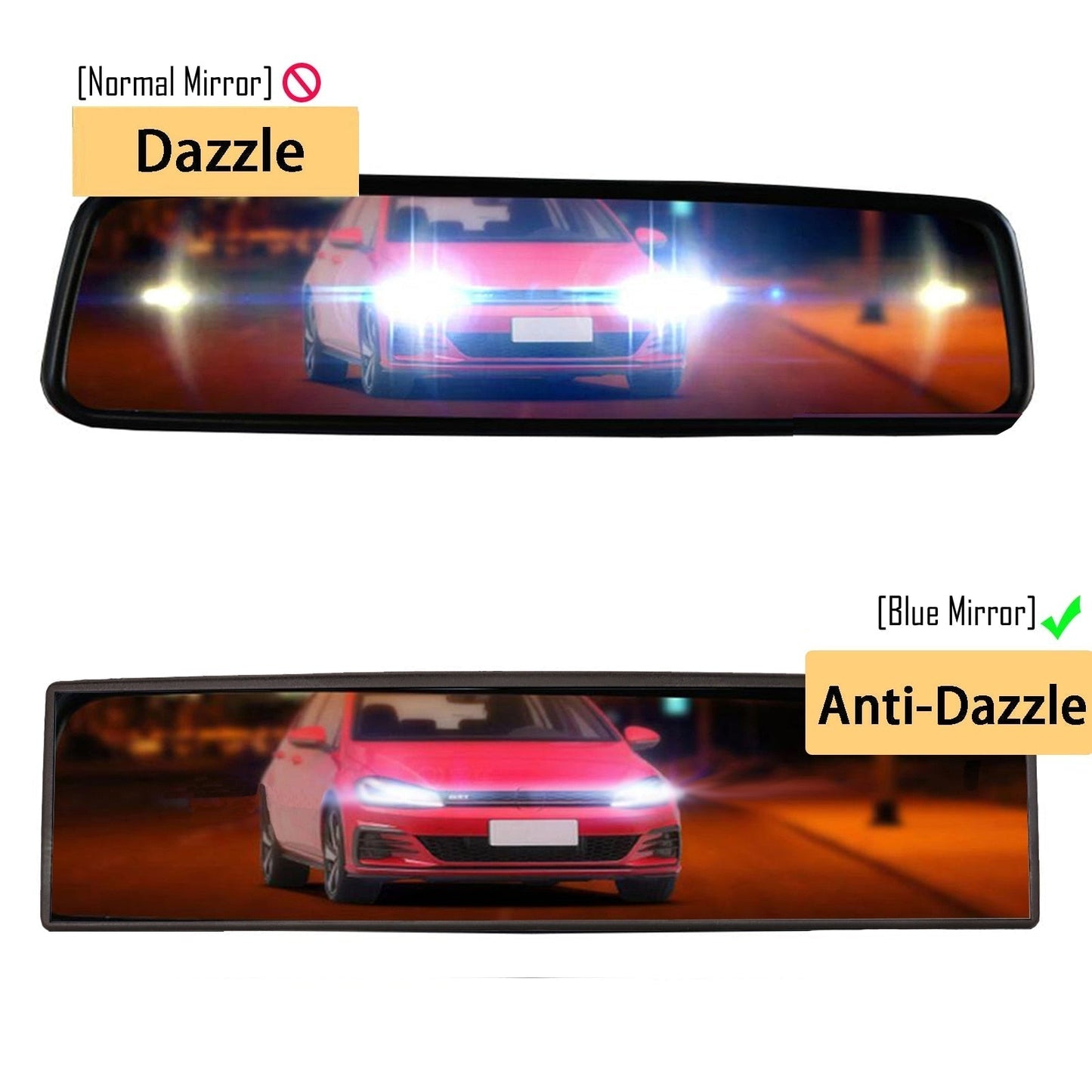 High-Definition Reversing Auxiliary Mirror: Wide-Angle, Anti-Fog, and Anti-Glare Curved Design!