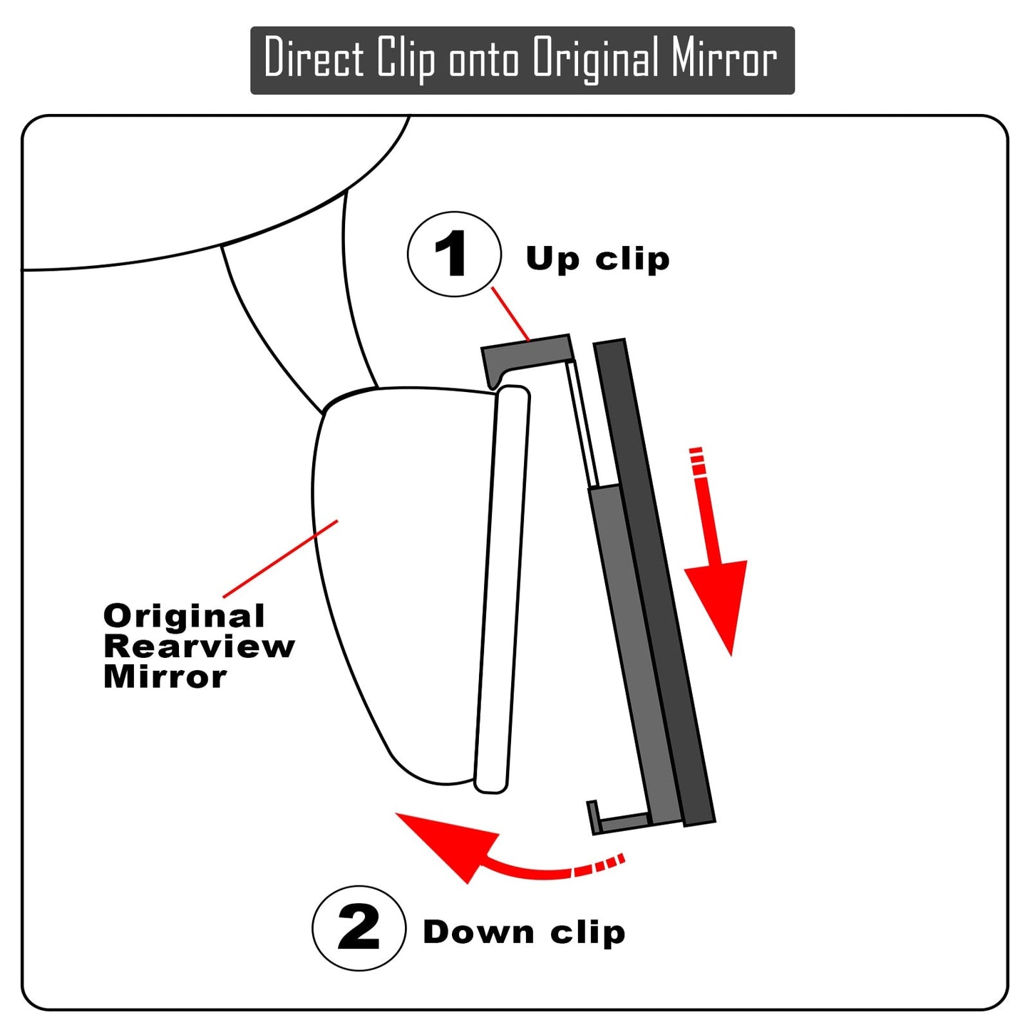 High-Definition Reversing Auxiliary Mirror: Wide-Angle, Anti-Fog, and Anti-Glare Curved Design!