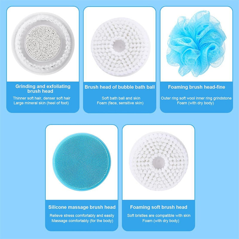 5 In 1 - Electric Bath Shower Brush