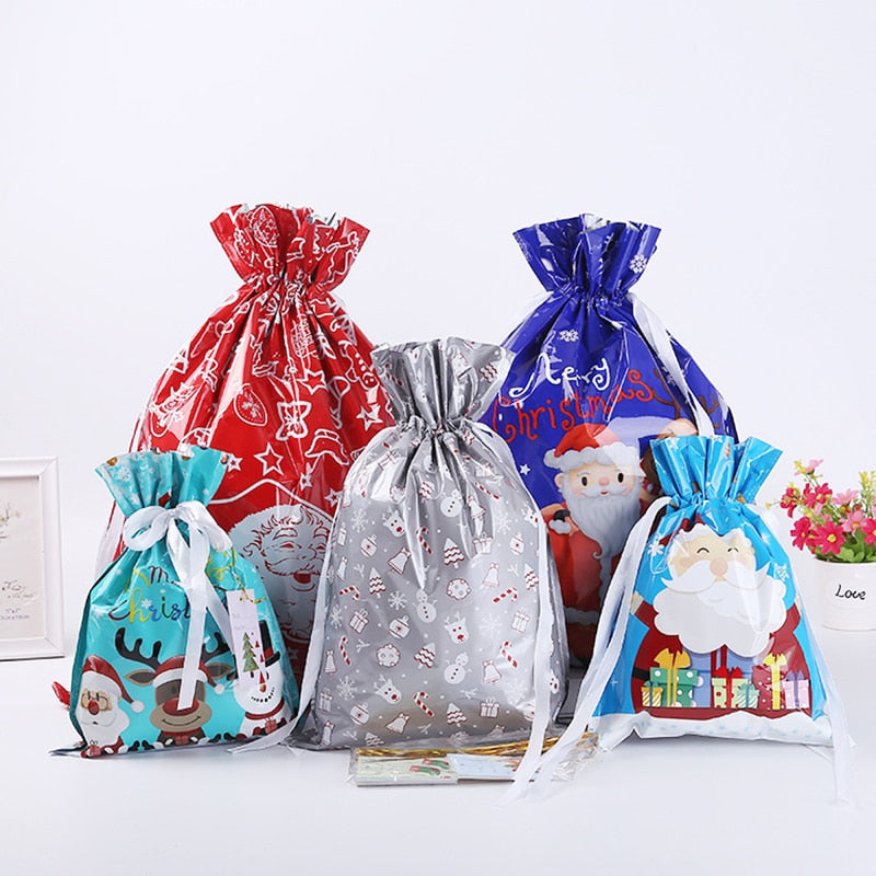 Drawstring Christmas Gift Bags (Biodegradable)