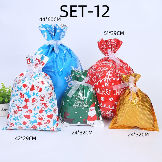 Drawstring Christmas Gift Bags (Biodegradable)