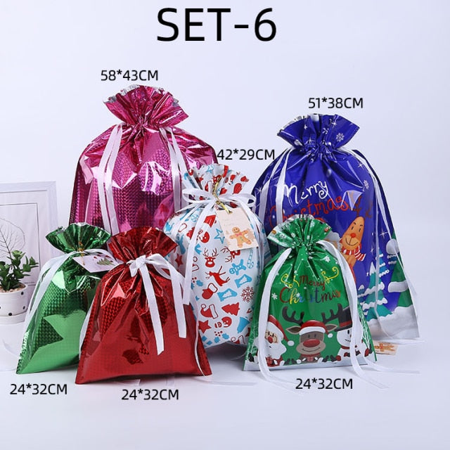Drawstring Christmas Gift Bags (Biodegradable)
