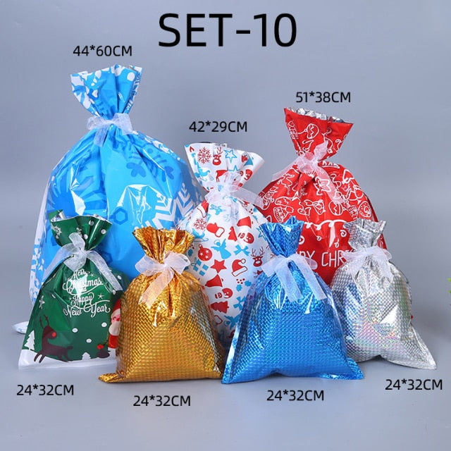 Drawstring Christmas Gift Bags (Biodegradable)