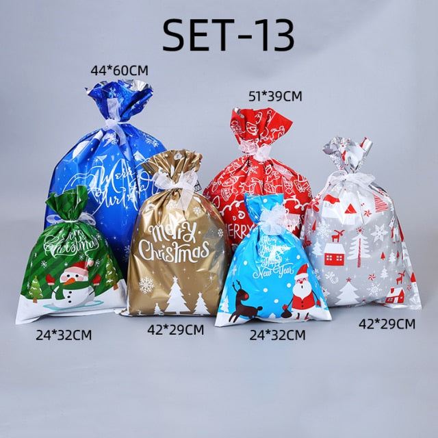 Drawstring Christmas Gift Bags (Biodegradable)