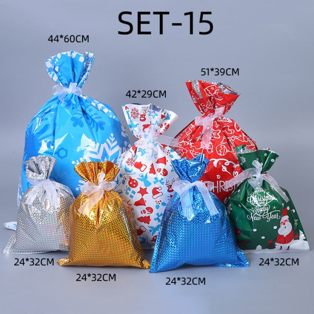 Drawstring Christmas Gift Bags (Biodegradable)