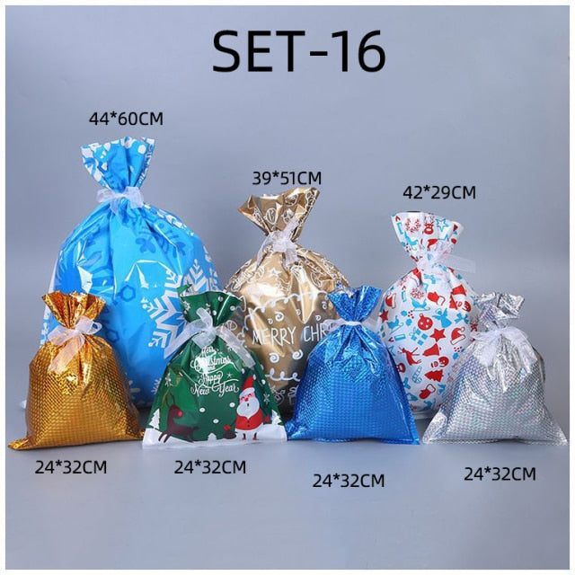Drawstring Christmas Gift Bags (Biodegradable)
