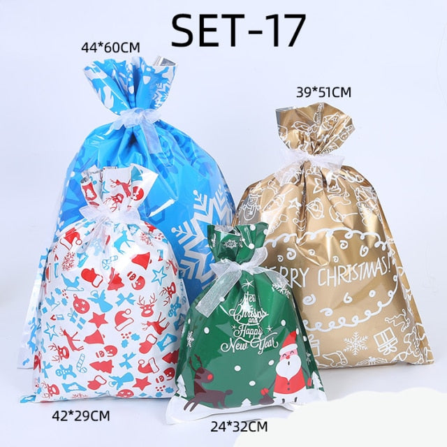 Drawstring Christmas Gift Bags (Biodegradable)