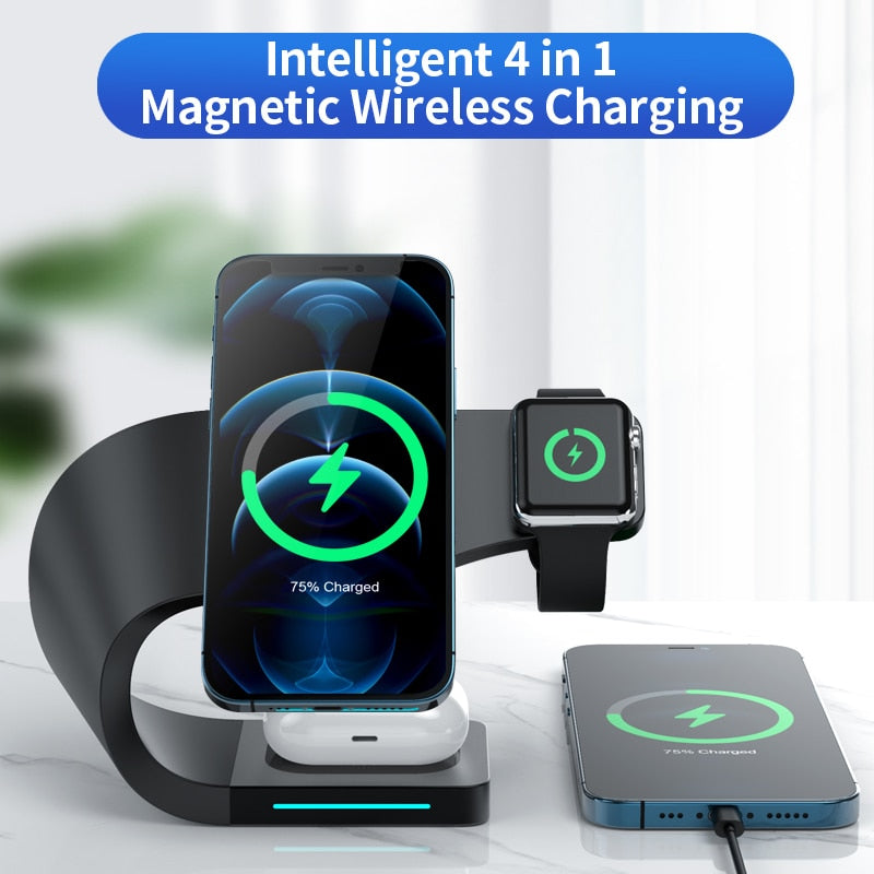 4 IN 1 MAGNETIC WIRELESS CHARGING STAND