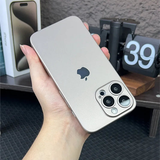 Ultra-thin original color cooling hard case-Comes with glass lens film