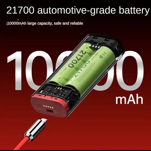 Mobile Power Bank with Built-in Cable Charger Data Line Plug Suitable for Apple 15Pro SuperVOOC Fast Charge 55W 10000mAh