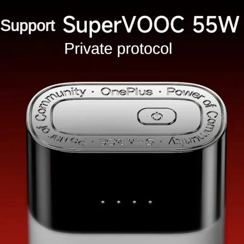 Mobile Power Bank with Built-in Cable Charger Data Line Plug Suitable for Apple 15Pro SuperVOOC Fast Charge 55W 10000mAh