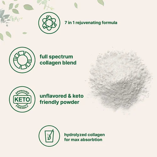 Multi Collagen Peptides Powder, 16 Oz - Hydrolyzed Protein Peptides | Type I,II,III,V,X with Hyaluronic Acid, Biotin & Vitamin C - Unflavored - Keto & Paleo Friendly, Ez Mix in Drinks