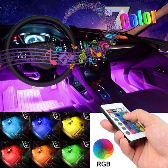 Car Interior Ambient Lights - (Contains 4 light bars)