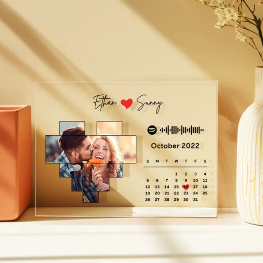 Custom Spotify Plaque Spotify Code Song Decor Photo Decor Anniversary Gift For Couples