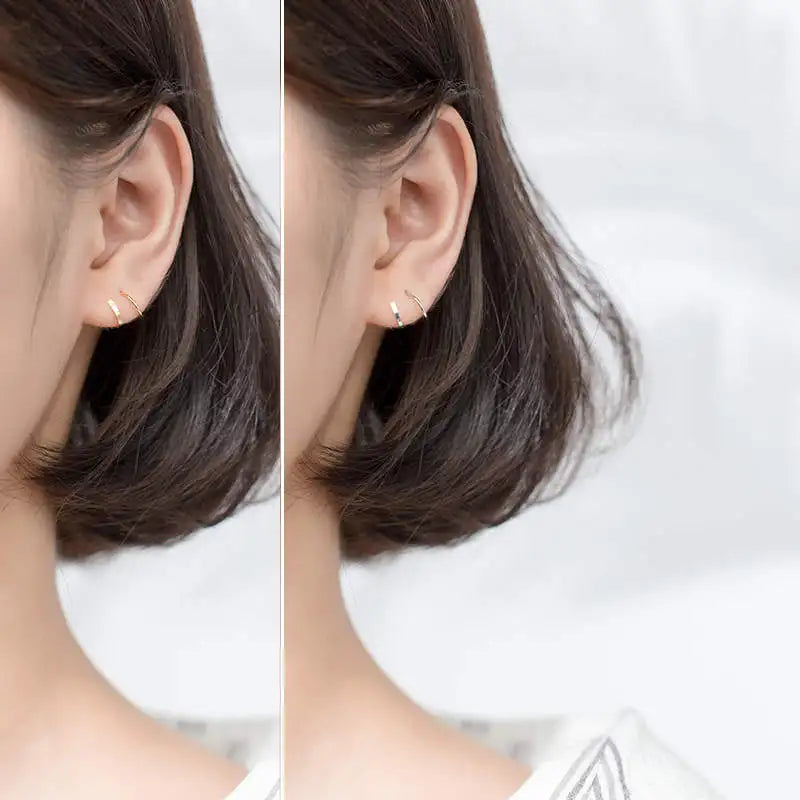 Spiral Hoop Twist Earrings