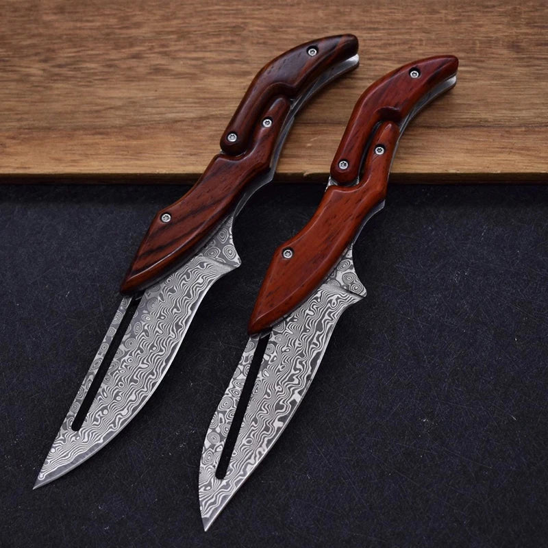 Damascus Steel Folding Knife🔪