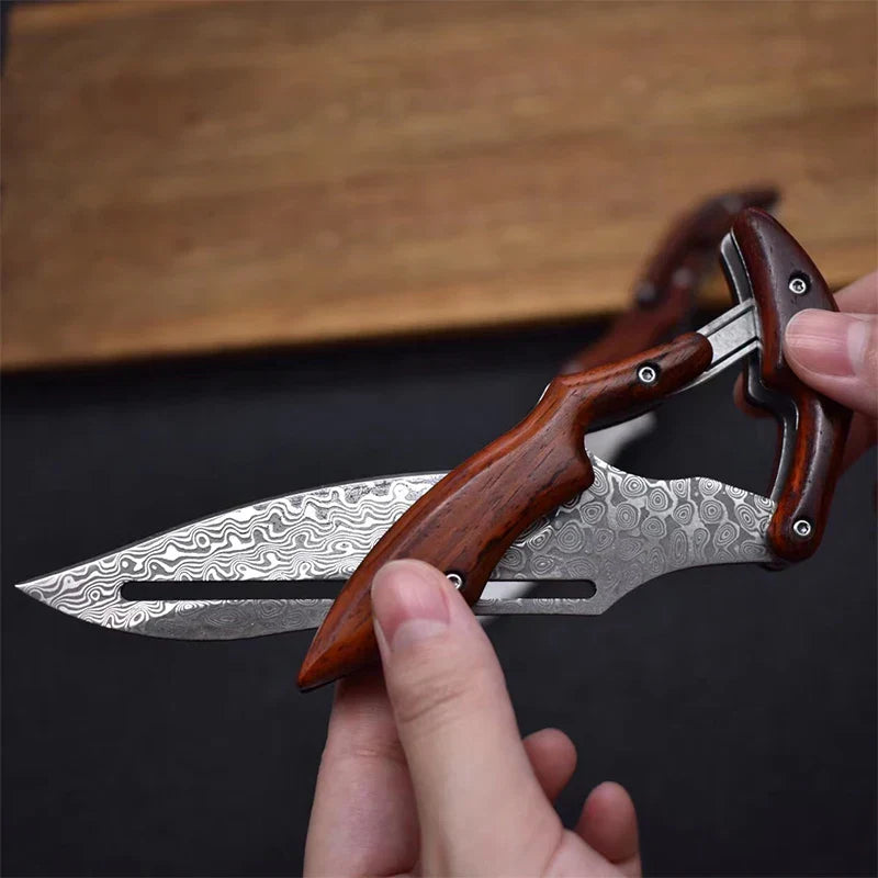 Damascus Steel Folding Knife🔪
