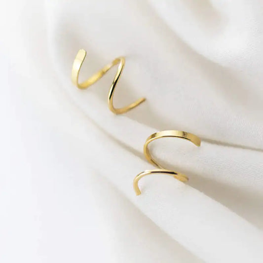 Spiral Hoop Twist Earrings
