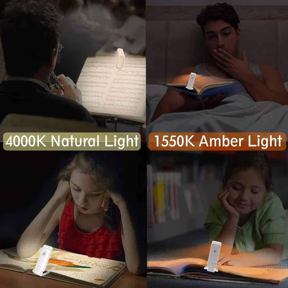 USB Rechargeable Book Light for Reading in Bed