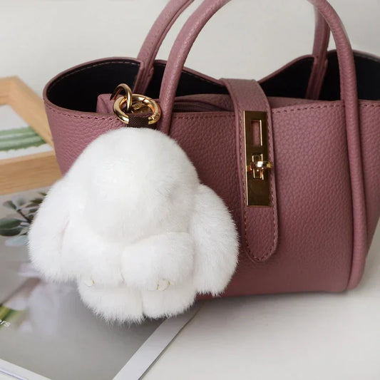 Handmade Soft Bunny PomPom Charms