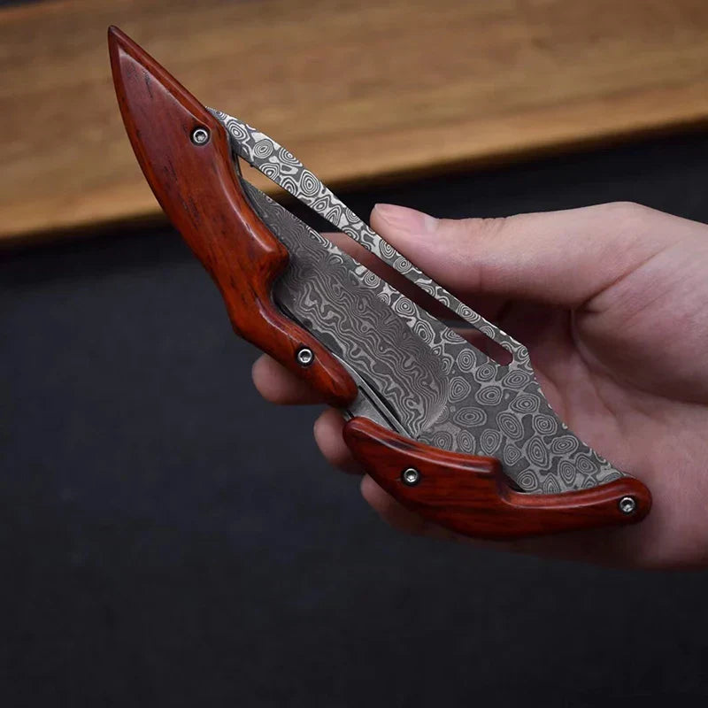 Damascus Steel Folding Knife🔪