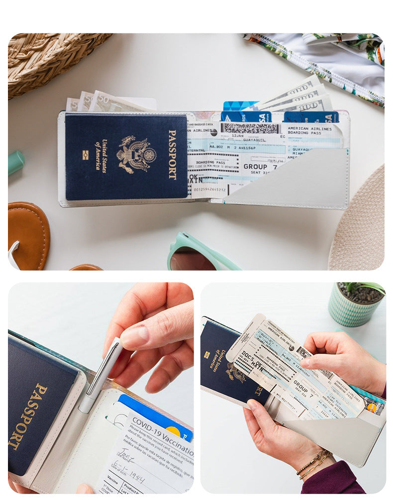 Passport Holder, Travel Ticket Storage Bag, Travel Card Holder