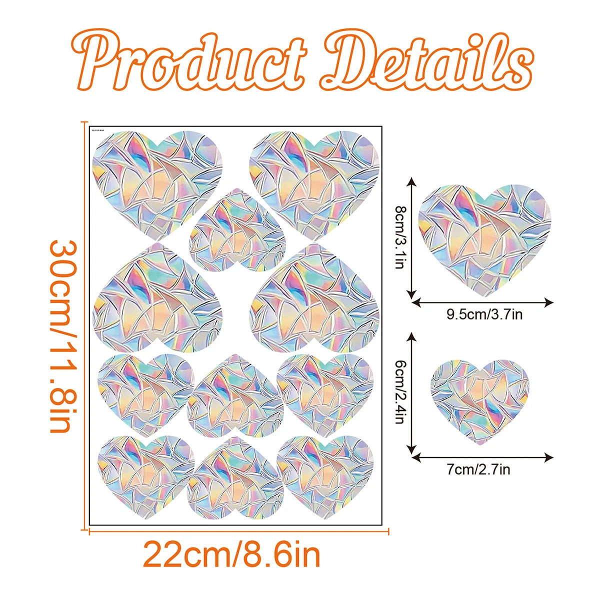 Reusable Rainbow Reflector Window Clings