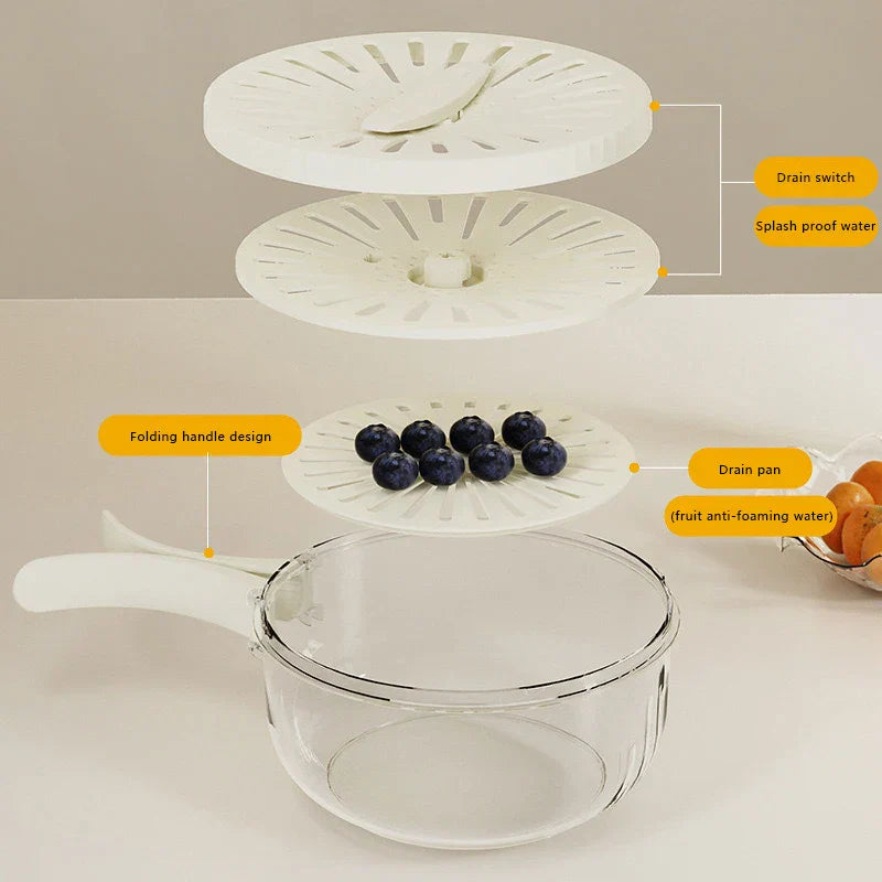 3 in 1 Kitchen Colanders Bowl