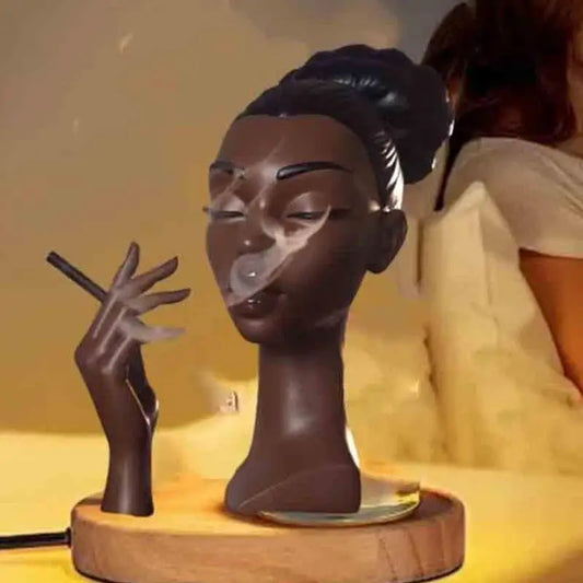 Head Incense Burner Black Woman