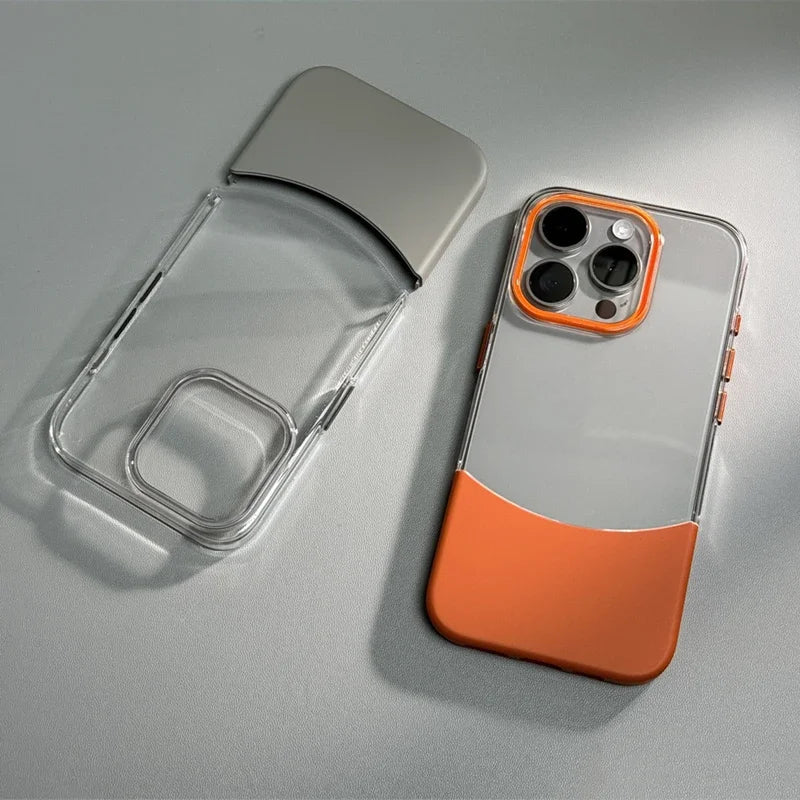 Two -in -one stitching matte mobile phone case