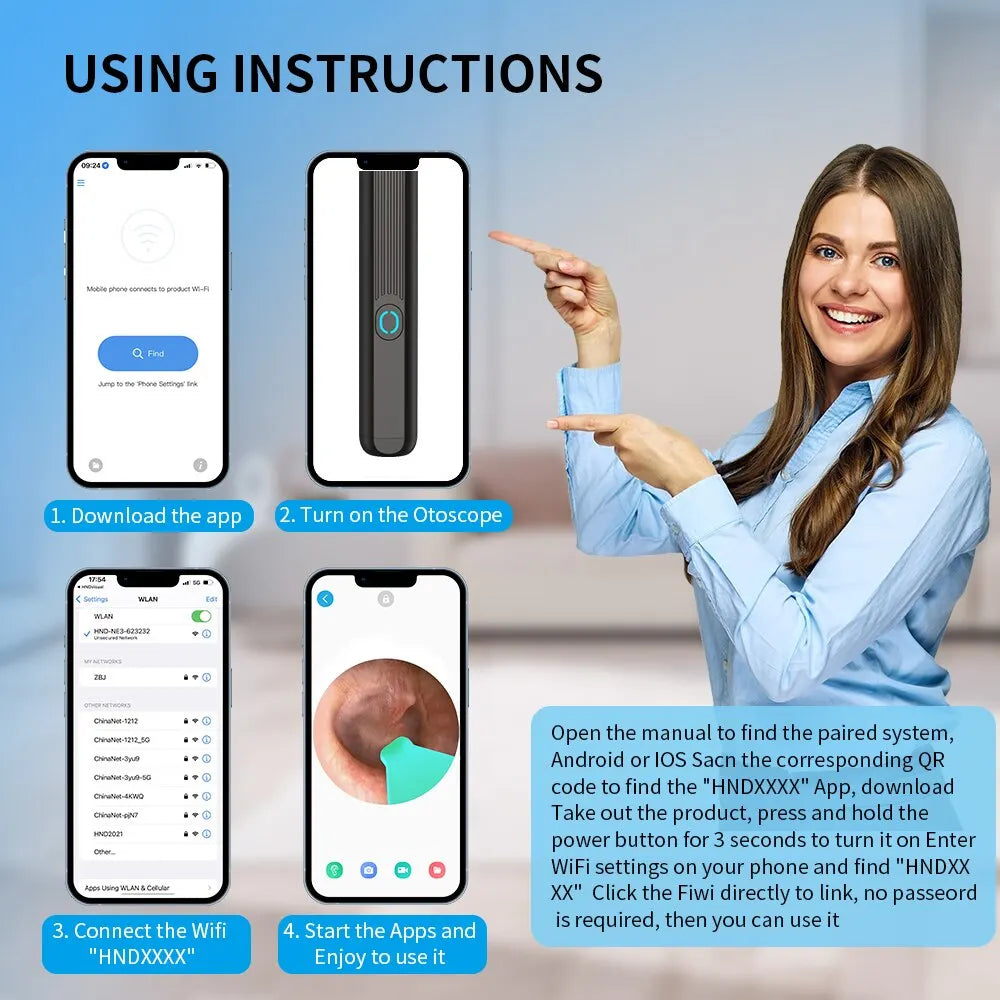 Smart Visual Ear Spoon Tool Set