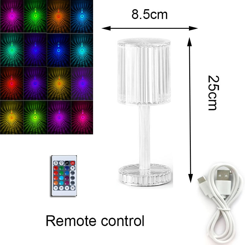 Touching Control  Crystal Lamp