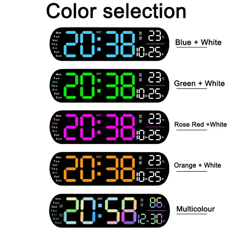 Upgraded Digital Wall Clock Large Display