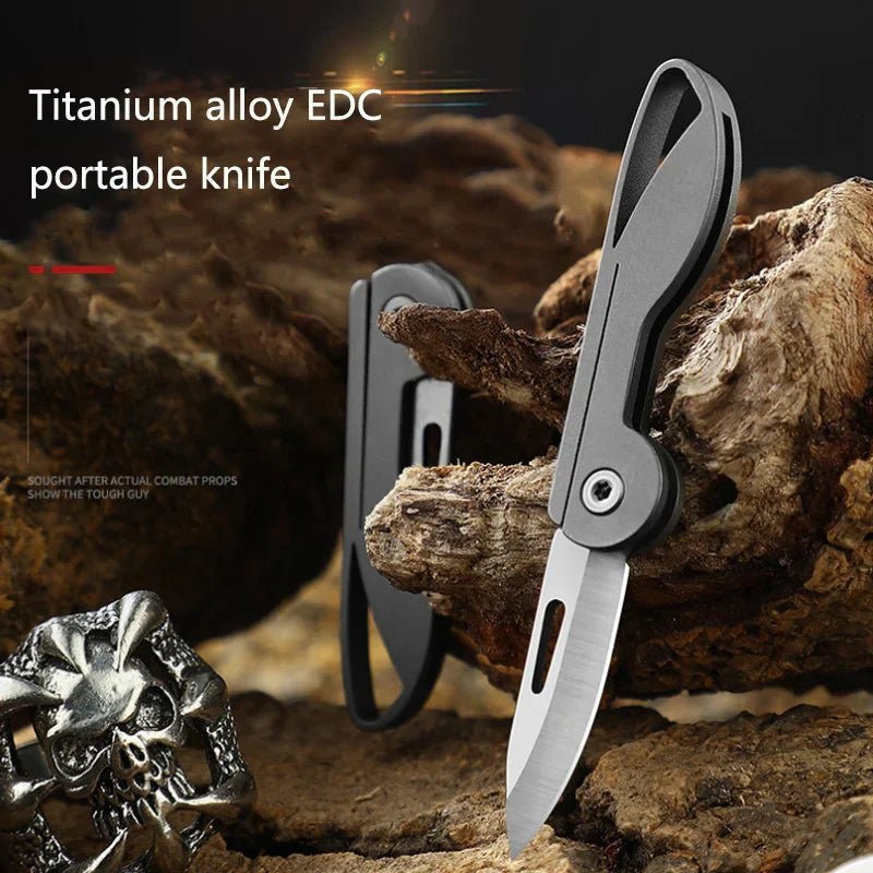 Mini Titanium Alloy Folding Pocket Knife
