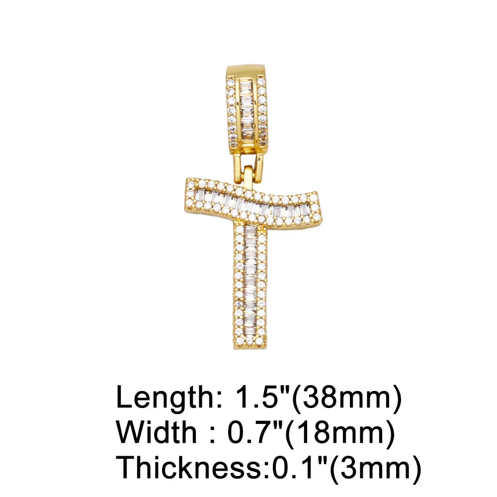 Initial Letter Pendant Necklaces