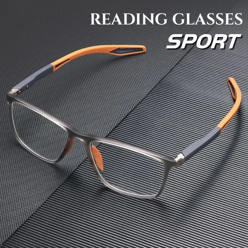 Fashionable silicone sports reading glasses