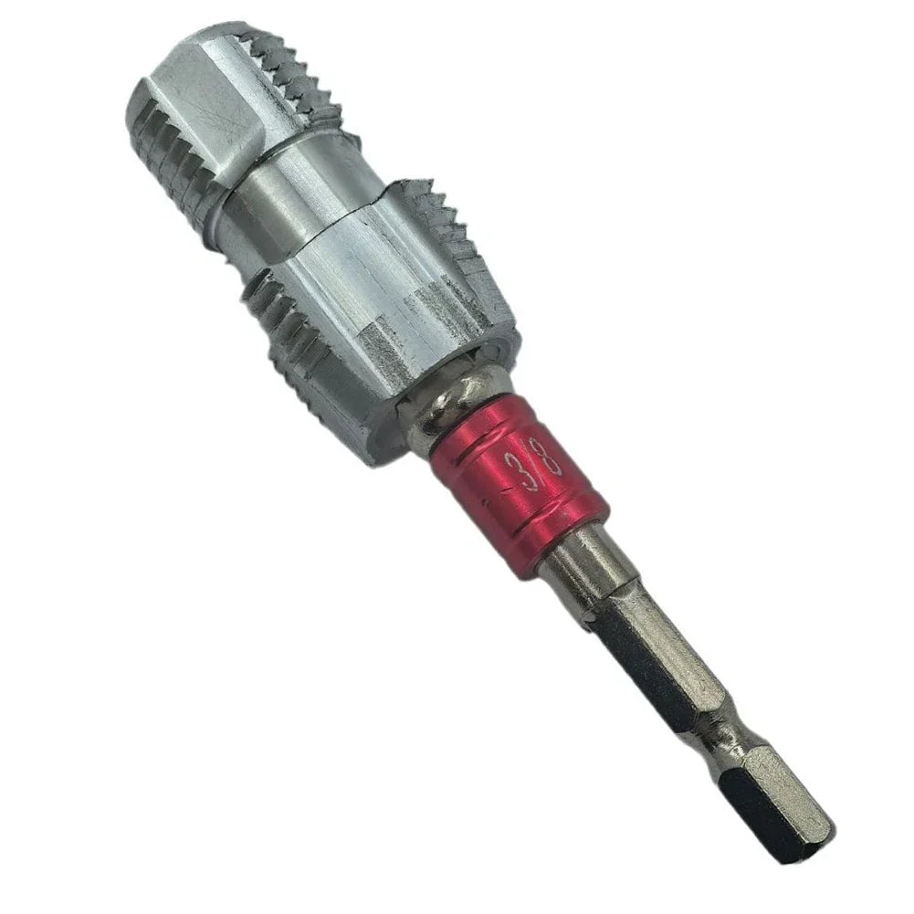 Electric Drill Compatible PVC Pipe Threader Kit with Various Die Sizes