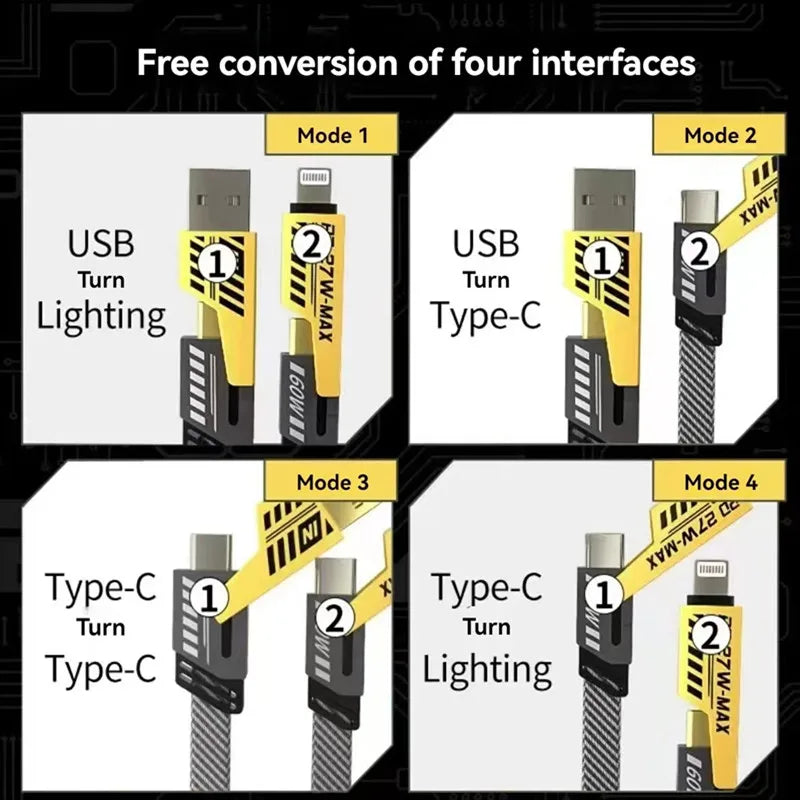 4-in-1 PD 65W Universal Fast Charging Cable