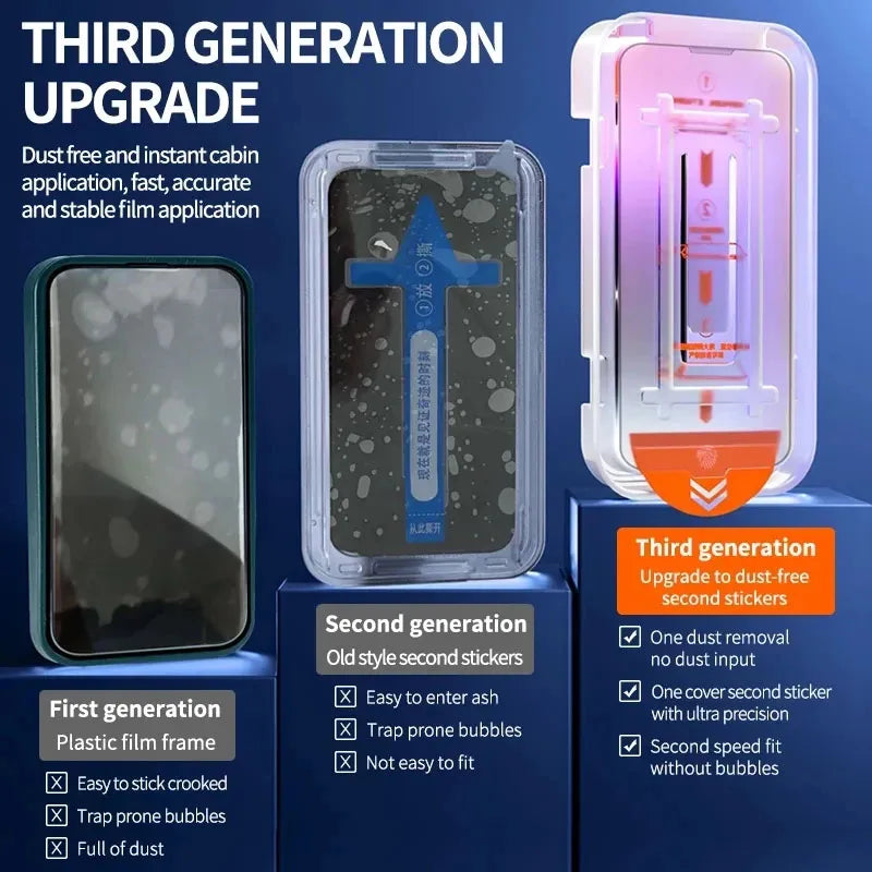 Mobile phone film dustless warehouse HD anti-peeping film film goddess