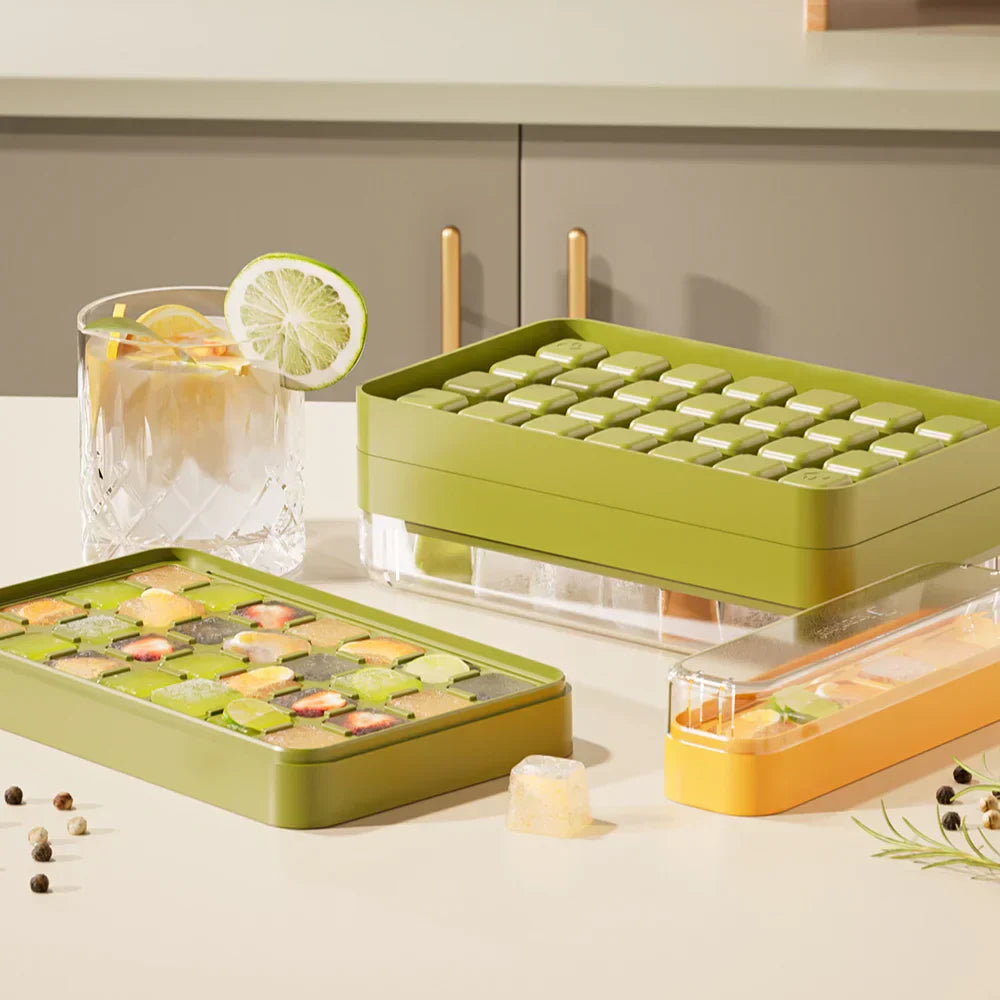 Press-Type Silicone Ice Cube Trays